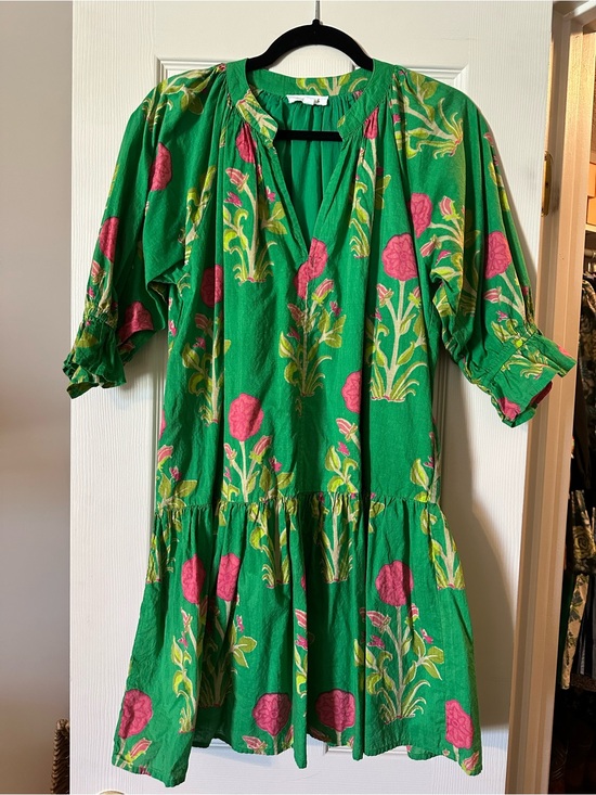 THML Dresses & Skirts - THML Green Floral Tiered Dress